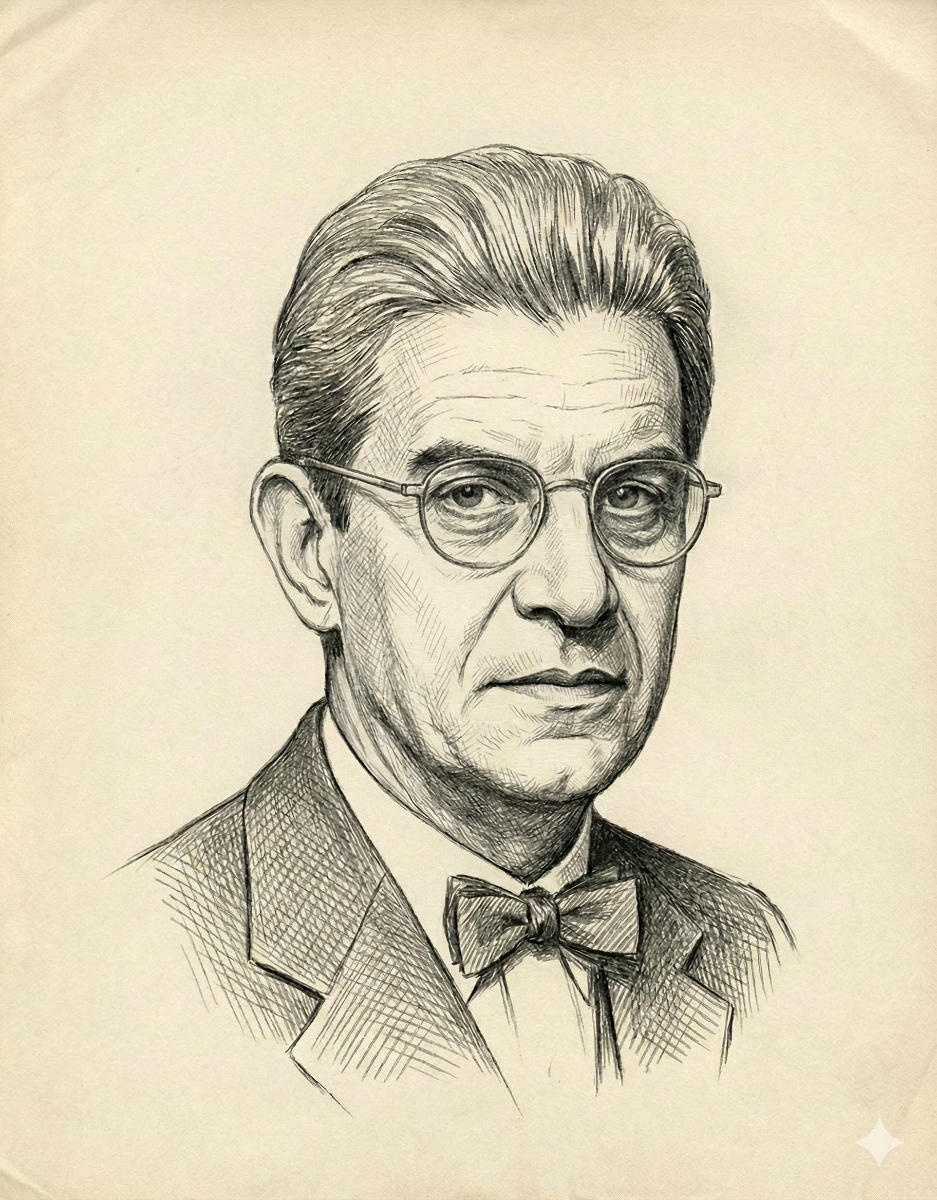 Jacques Lacan — AI illustrated portrait