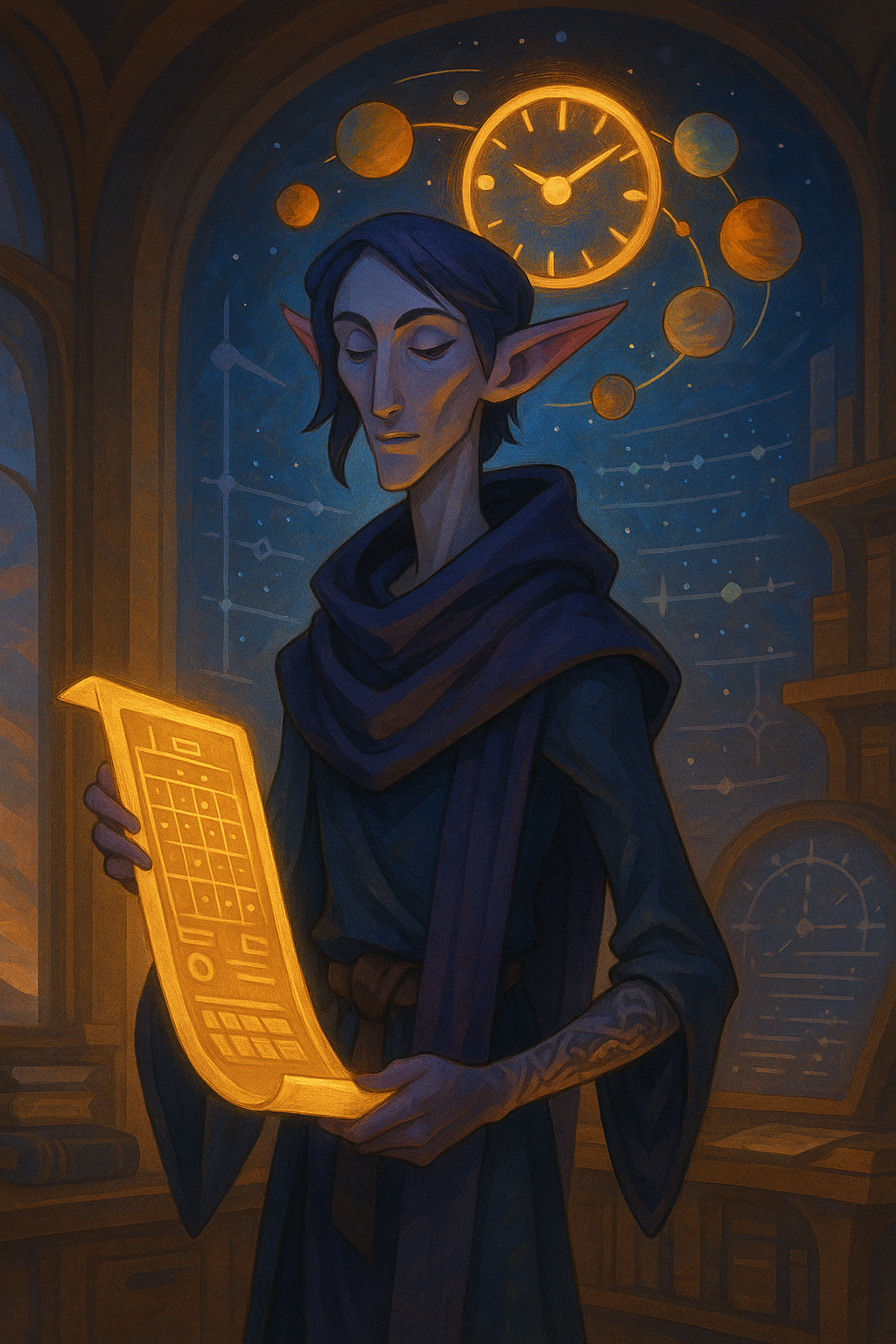 Calendar Sage character portrait