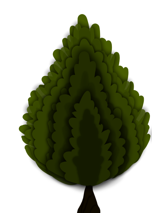Reference tree — existing hand-painted style