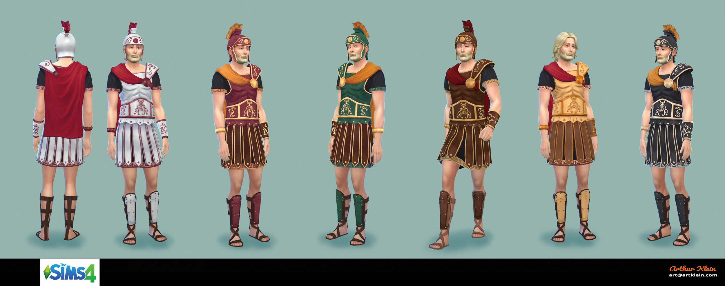 Spartan/centurion outfit set — The Sims 4