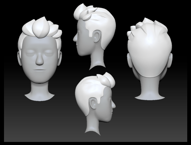 Stylized spiky and classic hair sculpts — Horizon Worlds, Meta