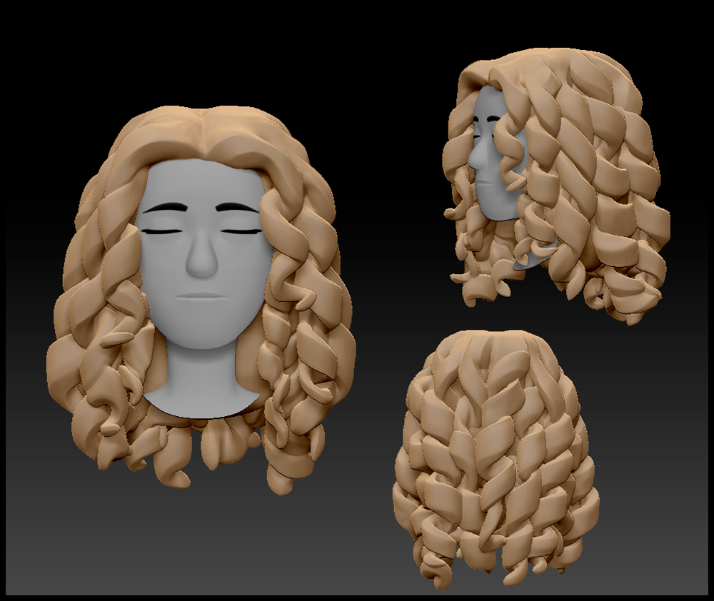 Curly and textured hair sculpts for Horizon Worlds avatars