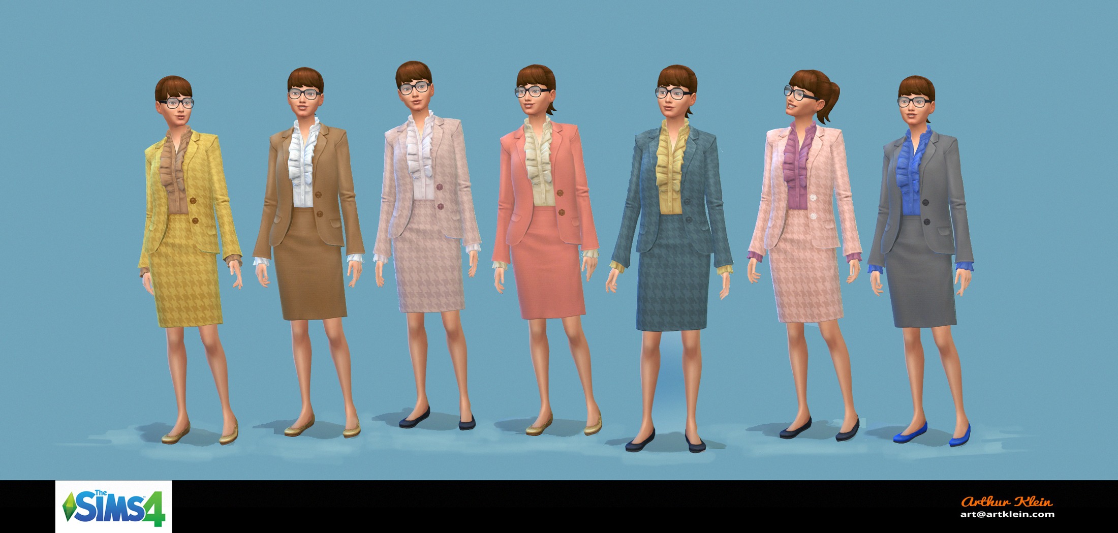 Business and suit outfit lineup — The Sims 4, EA Maxis