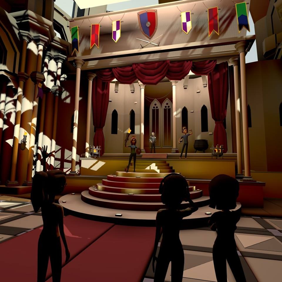 Castle interior — stage area with players, Horizon Worlds, Meta