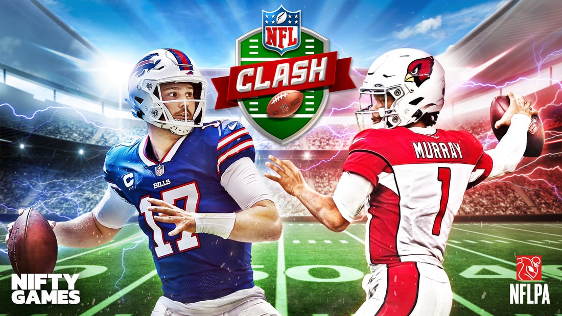 NFL Clash key art — horizontal finish