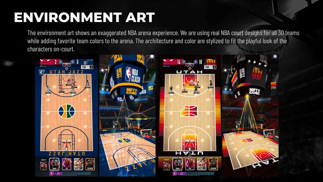 NBA Clash arena environment art