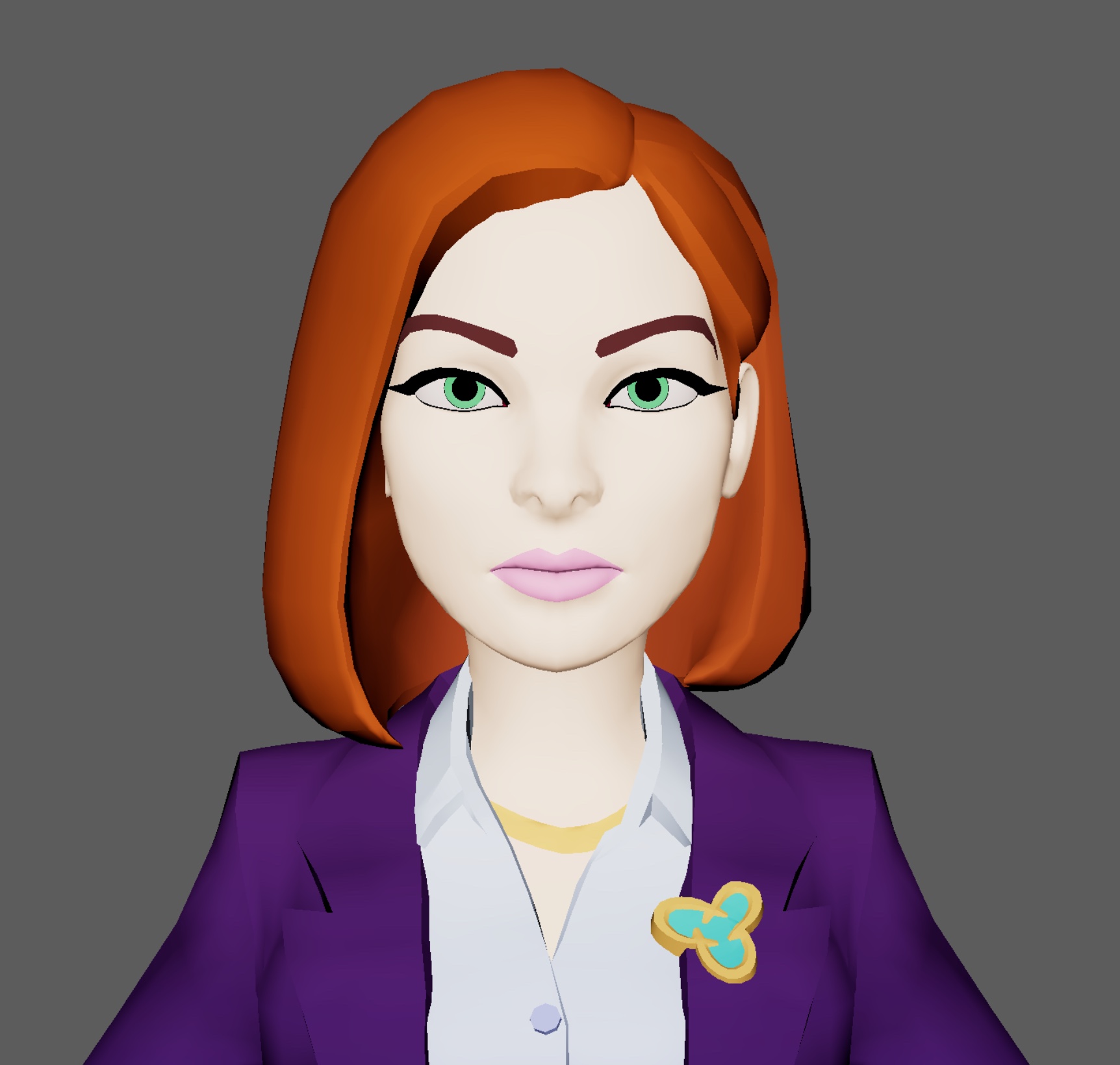 Company Game 001 character 02 face model detail
